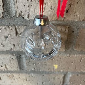 Vtg 1997 Making Spirits Bright Hand Cut 24% Pb Lead Crystal Sphere Xmas Ornament